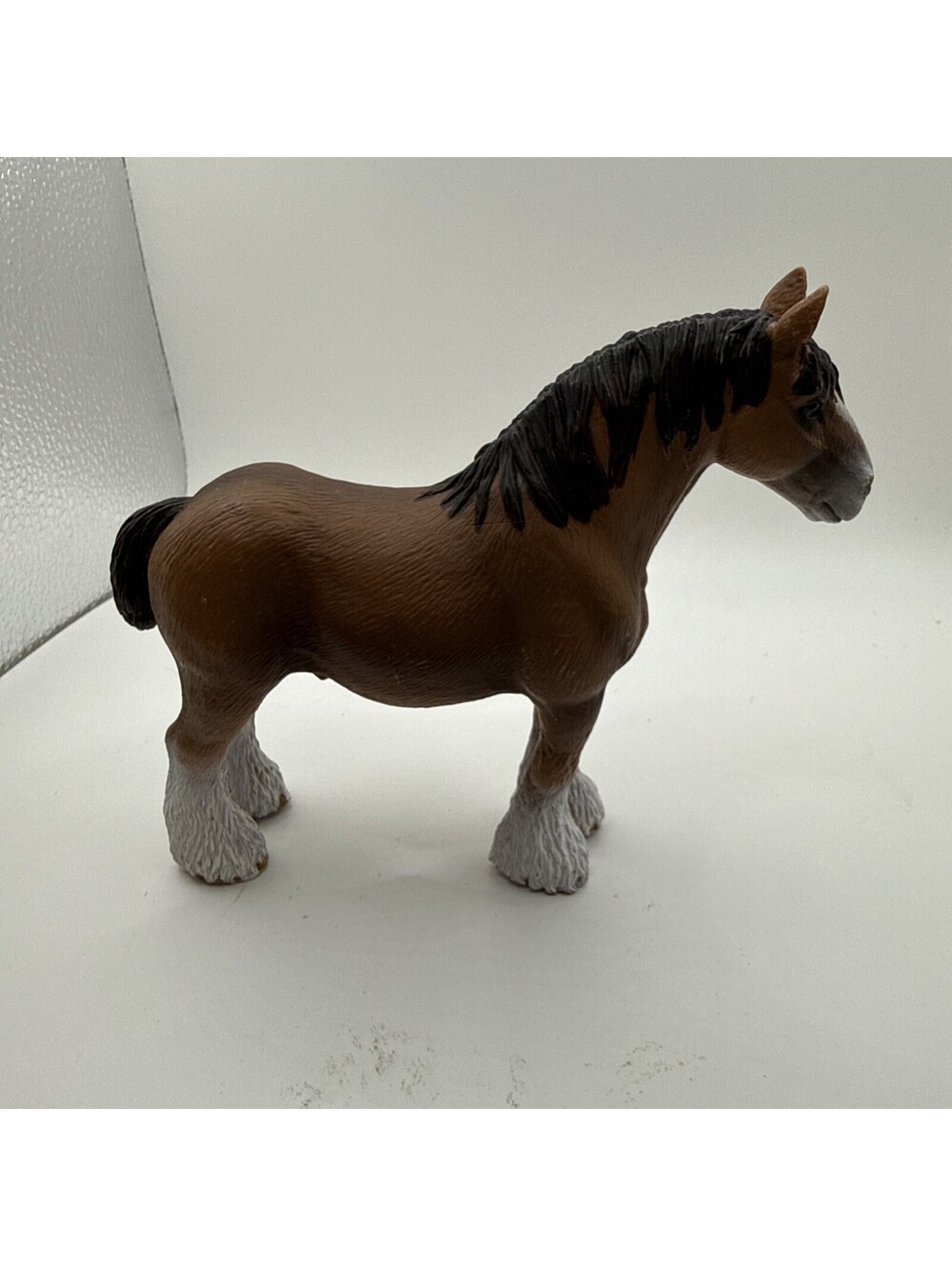 Retired Schleich Clydesdale Stallion 2009 Model Horse Bay Brown Toy Farm Animal